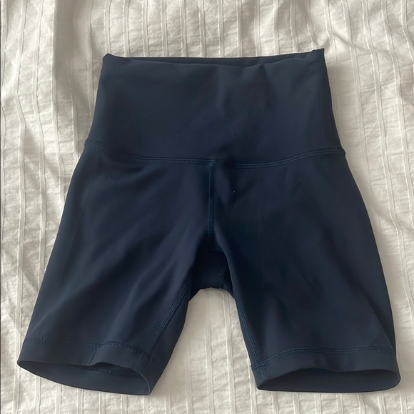 Women's Navy High-Waisted Shorts - Picture 1 of 2